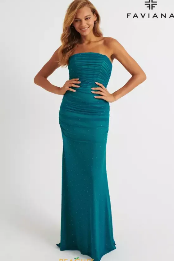Fitted|Long Dresses^Faviana 11040