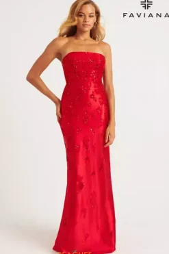 Fitted|Long Dresses^Faviana 11228