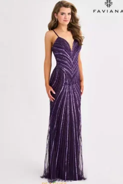 Long Dresses|Pageant^Faviana 11412 Purple Amethyst