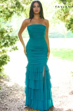 Fitted|Long Dresses^Faviana 11457