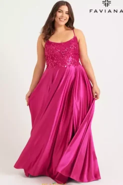 Long Dresses|Plus Sized Dresses^Faviana 9582
