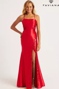 Fitted|Long Dresses^Faviana 11205