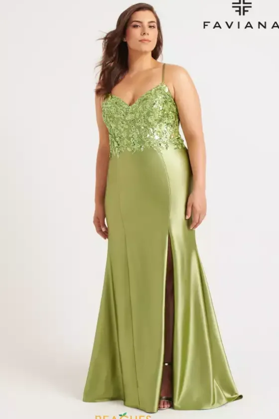Fitted|Long Dresses^Faviana 9563