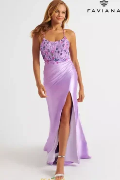 Fitted|Long Dresses^Faviana 11252