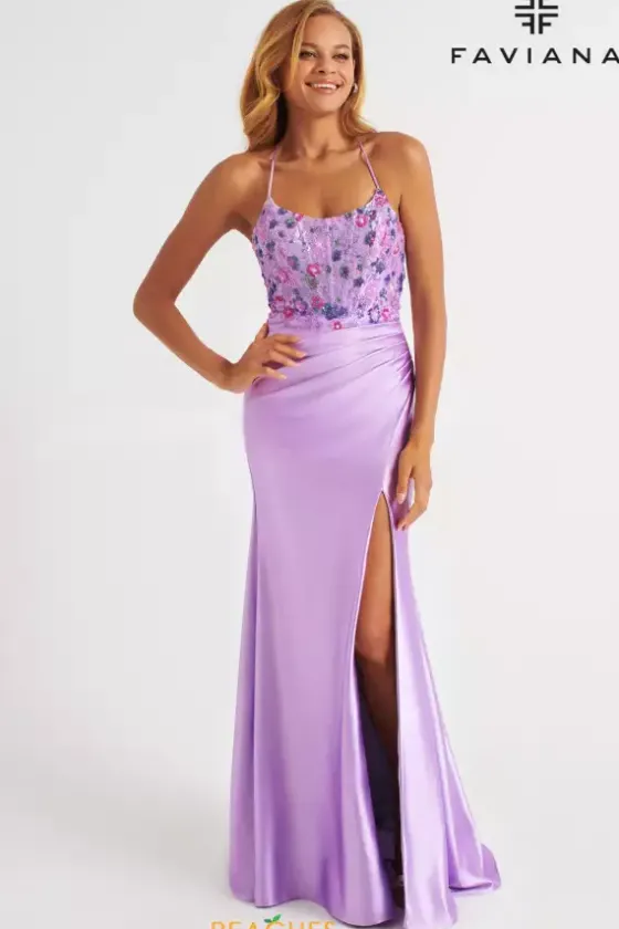 Fitted|Long Dresses^Faviana 11252