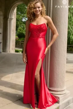 Fitted|Long Dresses^Faviana 11435