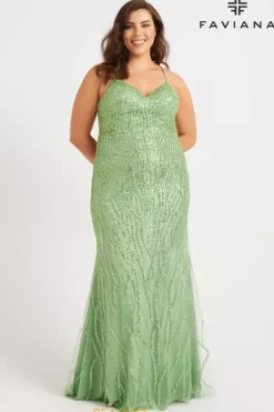 Long Dresses|Plus Sized Dresses^Faviana 9572
