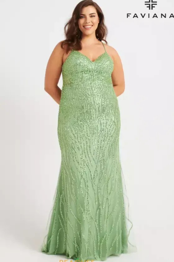 Long Dresses|Plus Sized Dresses^Faviana 9572