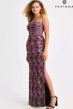 Fitted|Long Dresses^Faviana 11461
