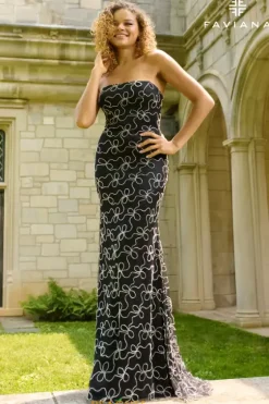 Fitted|Long Dresses^Faviana 11416