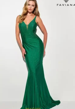 Fitted|Long Dresses^Faviana 11022