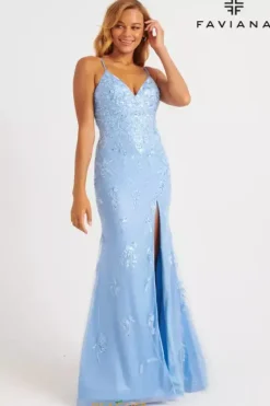 Fitted|Long Dresses^Faviana 11229