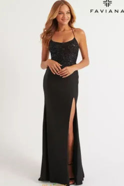 Fitted|Long Dresses^Faviana 11264