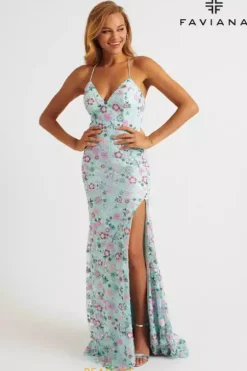 Fitted|Long Dresses^Faviana 11263