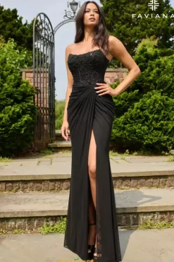 Fitted|Long Dresses^Faviana 11445