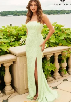 Fitted|Long Dresses^Faviana 11085