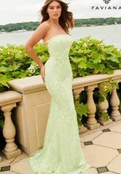 Fitted|Long Dresses^Faviana 11085