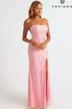 Fitted|Long Dresses^Faviana 11085