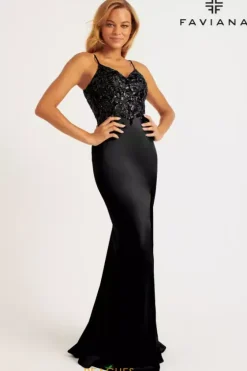 Fitted|Long Dresses^Faviana 11200