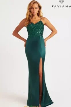 Fitted|Long Dresses^Faviana 11200