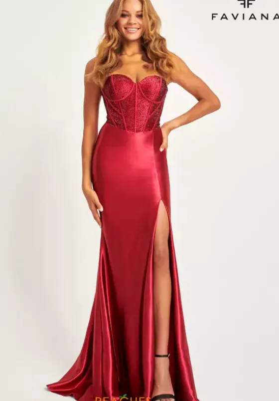 Fitted|Long Dresses^Faviana 11006