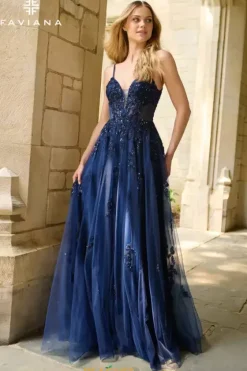 A Line|Long Dresses^Faviana 11413