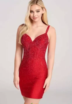 Winter Formal|Wedding Guest^Ellie Wilde Fitted Short Beaded Dress EW22036S