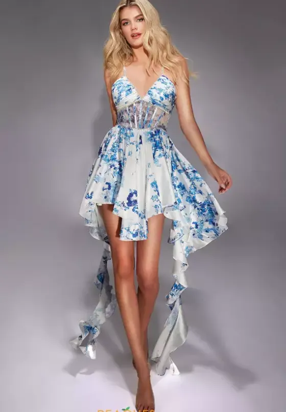 Bat Mitzvah|8Th Grade Dance^Alyce High Low Satin Beaded Dress 30055