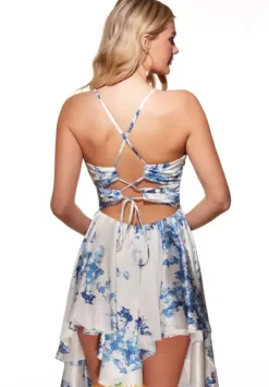 Bat Mitzvah|8Th Grade Dance^Alyce High Low Satin Beaded Dress 30055