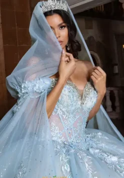 Sweet Sixteen^Rachel Allan Quince Hood/Streamers Only. Dress Not Included.