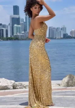 Long Dresses|Plus Sized Dresses^Jasz Couture 7976 Gold