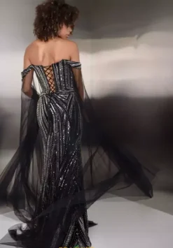 Long Sleeve Prom Dresses|Long Dresses^Jasz Couture 7938 Black