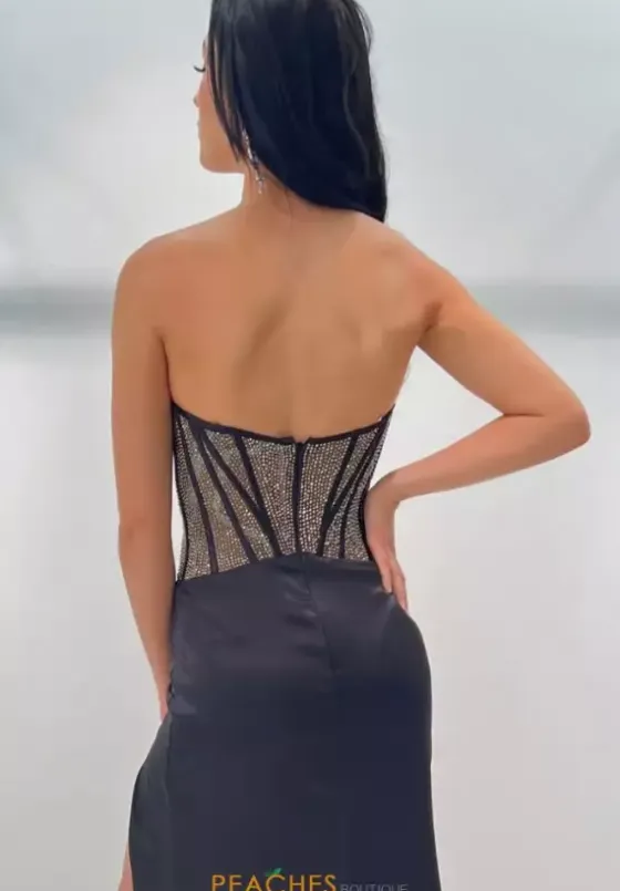 Long Homecoming Dresses|Sexy^Jasz Couture 7444 Black