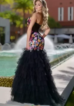 Long Dresses|Plus Sized Dresses^Jasz Couture 7901 Black/Multi