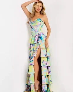 Long Dresses|Plus Sized Dresses^Jovani 47560 Print