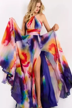 A Line|Plus Size^Jovani 42717 Multi