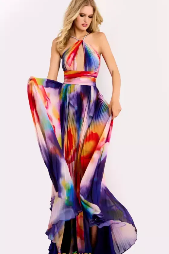 A Line|Plus Size^Jovani 42717 Multi