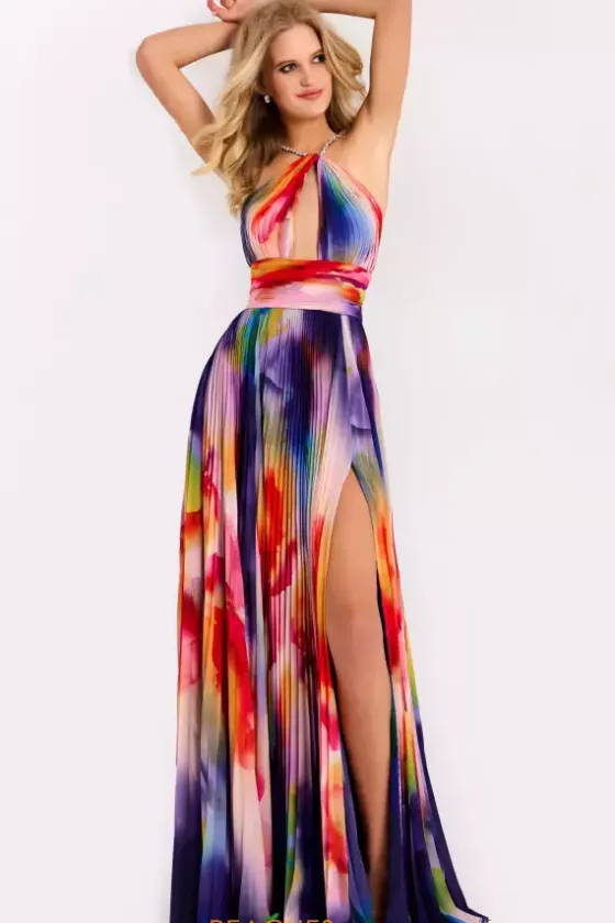 A Line|Plus Size^Jovani 42717 Multi