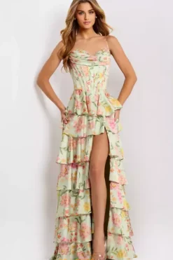 Long Dresses|Plus Sized Dresses^Jovani 47561 Print