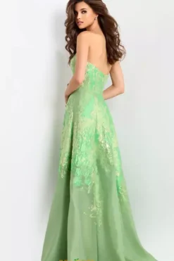 Long Dresses|Plus Sized Dresses^Jovani 46260 Light Green