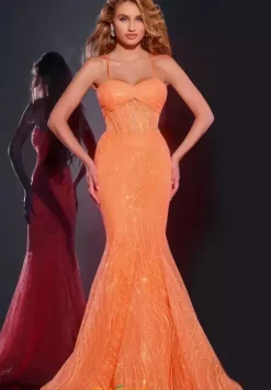 Long Dresses^Jovani 44208 Orange