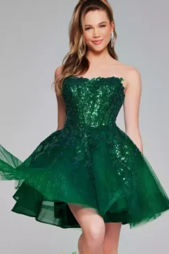 Bat Mitzvah|8Th Grade Dance^Jovani Short 40385 Emerald