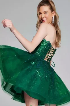 Bat Mitzvah|8Th Grade Dance^Jovani Short 40385 Emerald