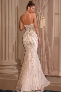 Long Dresses|Pageant^Ladivine by Cinderella La Divine by Cinderella CC0688W Off White