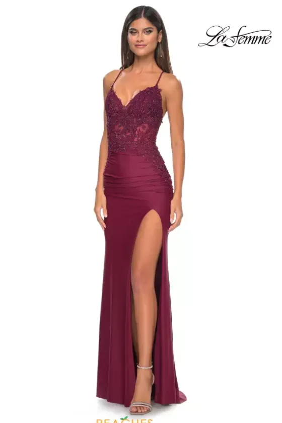 Fitted|Long Dresses^La Femme 32139