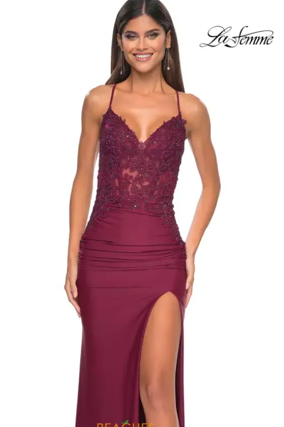 Fitted|Long Dresses^La Femme 32139