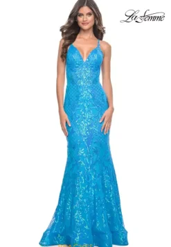 Fitted|Long Dresses^La Femme 32337