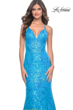 Fitted|Long Dresses^La Femme 32337