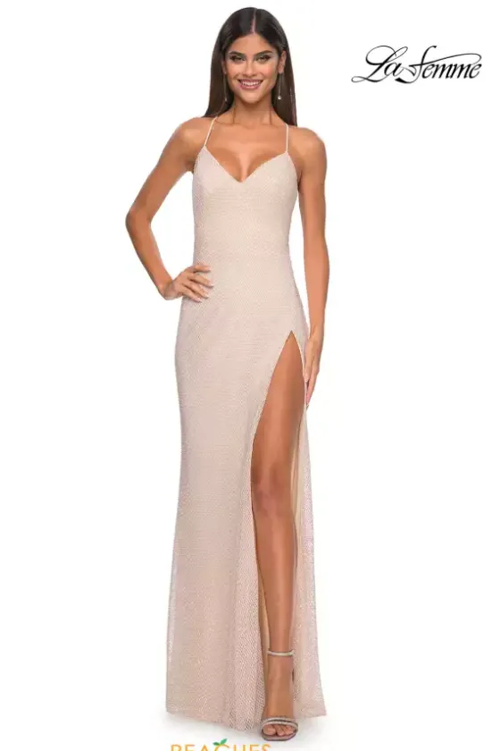 Fitted|Long Dresses^La Femme 32203