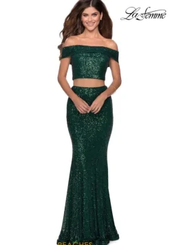 Fitted|Long Dresses^La Femme 28425